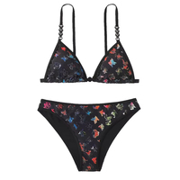 Nouveau soutien-gorge ensemble femmes sous-vêtements mignon marguerite broderie Lingerie ensemble hors épaule Bralette haut + short maille transparente Sexy