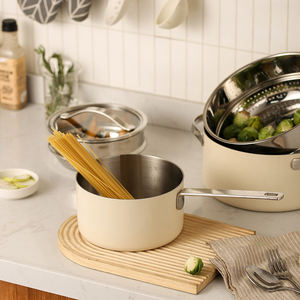 304 pot à lait en acier inoxydable <span class=keywords><strong>ménage</strong></span> pot à soupe japonais avec vapeur et couvercle vapeur pot de cuisine marmite antiadhésive blanc ensemble - Product Image 4