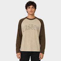 T-shirt Raglan ODM à manches longues contrastées pour homme, style gothique avec strass thermocollés, coupe ample en coton, idéal pour le printemps, l'automne, le streetwear, les clubs et le quotidien, style hip-hop.