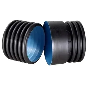 SN4 SN8 SN16 18 inch HDPE double wall corrugated PE drainage pipe DWC hdpe plastic culvert pipe