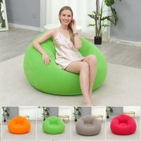 Canapé gonflable d'extérieur Terrazoom CQSF-030-54 en PVC avec repose-pieds, chaise longue gonflable pliable et confortable pour le jardin et le camping