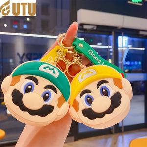 Mignon dessin animé Mario porte-monnaie accessoires poupée pendentif porte-clés petit cadeau en gros-F - Product Image 1
