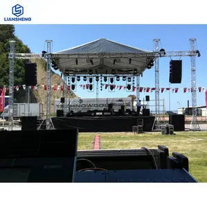 Wholesale Price Indoor Party Concert Truss Aluminum Easy Install Lift System Anti Slip Stage Platform With A Roof Truss Display