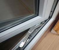 Ventanas de PVC de Alto Rendimiento, Fijas y Abatibles, con Vidrio de Seguridad, Apertura Vertical de Fibra de Vidrio, Resistentes a la Intemperie