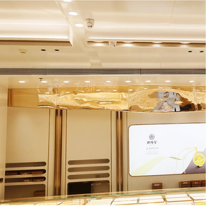 Escultura Abstracta Chapada en Oro, Forma Irregular, Montaje en Suelo, Diseño Artístico Contemporáneo para Exteriores - Product Image 2