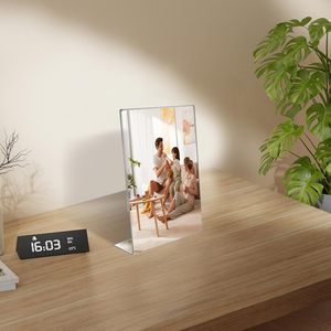 Custom Wholesale L Shape Acrylic Table Menu Sign Holder Clear Acrylic Display <b>Stand</b> Sign Holder Menu Holder - Product Image 3