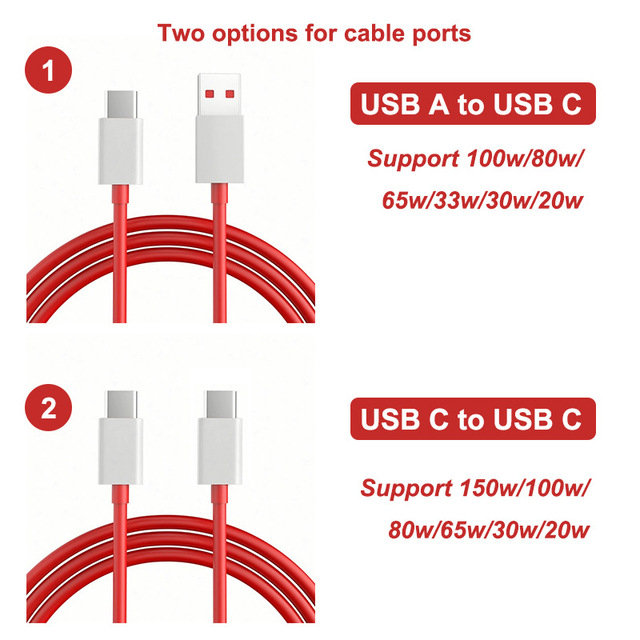 150w 120w 100w 80w 65w USB to Type-C One Plus Date Cable 6.5A 8A Fast Charging Cable for OnePlus 11 12 13 15 ACE 2 3 5 6 Pro