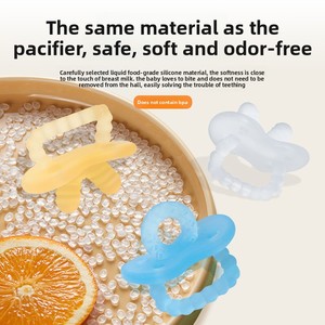 Nuevo producto transfronterizo: Mordedor de silicona de grado alimenticio <span class=keywords><strong>para</strong></span> <span class=keywords><strong>bebés</strong></span> de 0 a 24 meses, un gadget calmante que ayuda a aliviar las molestias. - Product Image 3