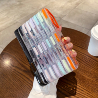 Coque magnétique transparente pour iPhone, dos en acrylique cristallin aux couleurs vives, anneau de protection de caméra surélevé, résistante aux chocs, prise en charge des commandes en gros OEM