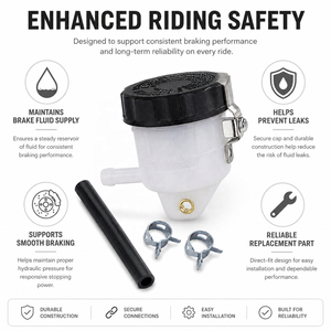 Réservoir de liquide de frein pour moto Kawasaki ZX6R ZX10R, réservoir de liquide de frein avant pour moto - Product Image 1