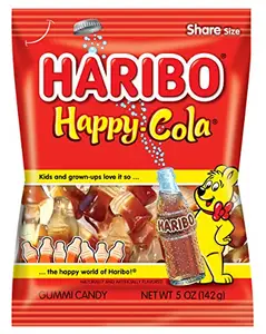 Haribo Gummi糖果，快乐可乐，5盎司 [8袋]