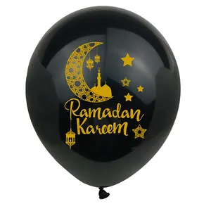 12 Zoll Hadsch Eid Mubarak Dekorationen Ramadan Latex Luftballons für zu Hause