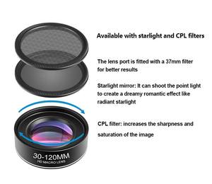 Objectif macro universel GIAI pour téléphone portable, photographie, 4K HD, 30-120 mm, en aluminium + filtre optique en verre CPL - Product Image 3