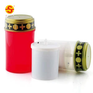 เทียน LED รูปหลุมศพ LED ทำจากพลาสติกขนาด7.5*12.5ซม. ใช้แบตเตอรี่จับเวลา6ชั่วโมง - Product Image 6