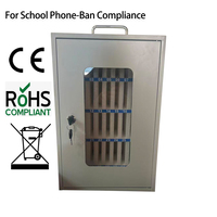 Boîte de rangement pour téléphones en acier, 32, 36, 38, 46 ou 48 emplacements, avec serrure à clé, fixation murale, pour le rangement des appareils mobiles en classe