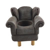 Einzigartiger Lieferant Zement-Türkis-Blumentopf Klassisches Design Sofa-förmiges Boden-Ornament Honigfarbener Blumentopf zum Verkauf
