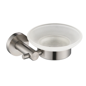 Accessori per Vasca da Bagno, Dispenser di Sapone <span class=keywords><strong>Liquido</strong></span> in Acciaio Inox da Parete con <span class=keywords><strong>Portasapone</strong></span> in <span class=keywords><strong>Vetro</strong></span> - Product Image 1