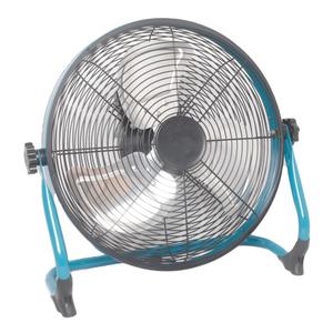 Ventilateur de sol métallique oscillant à 3 vitesses, 12 pouces, avec batterie détachable et recharge solaire, portable pour camping et pique-nique en extérieur - Product Image 1