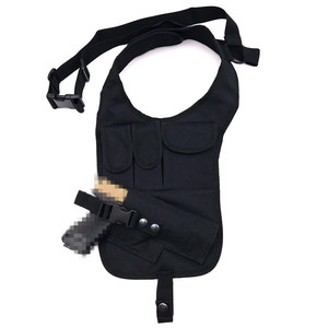 Bolsa Táctica de Nailon para Accesorios de Teléfono con Cierre de Cremallera, Versión Agente de Doble Hombro, Funda para Pistola Debajo del Brazo, Chaleco Impermeable para Exteriores - Product Image 1