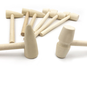 Petit marteau en bois, 5 pièces, accessoires pour animaux, <span class=keywords><strong>jouets</strong></span> et accessoires, artisanat en bois, outils de gâteau, marteau de chasse au chocolat - Product Image 5