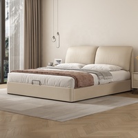 Lits rembourrés populaires modernes en cuir de grande taille cadre de lit double queen doux mobilier de chambre à coucher