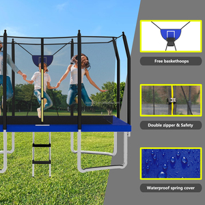 <span class=keywords><strong>Trampoline</strong></span> de jardin rectangulaire professionnel Zoshine de haute qualité pour enfants, vente en gros à prix abordable, directement de l'usine - Product Image 5
