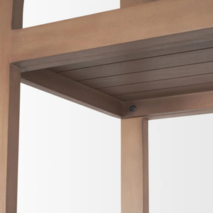 Estantería de Madera Arqueada y Vitrina, Librería Abierta Moderna de 5 Niveles para Sala de Estar, Muebles Elegantes para Sala de Estar - Product Image 5