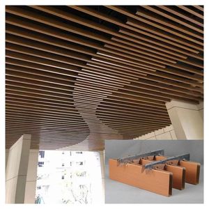 Carreau de <span class=keywords><strong>plafond</strong></span> moderne en aluminium à lamelles en métal de style industriel pour la décoration intérieure et extérieure - Product Image 1
