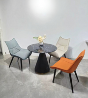 Table de salle à manger Iwaki, table de négociation pour hall d'entrée, table et chaises de restaurant occidental, petite table ronde de luxe pour appartement et chambre d'hôtes