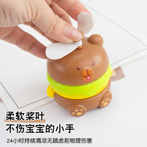 Mini ventilateur en forme de hamburger, rechargeable par USB, design silencieux, utilisation en extérieur - Product Image 2