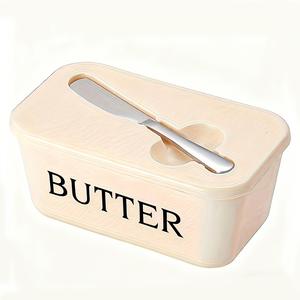 Boîte à beurre avec couvercle, récipient hermétique pour le stockage des aliments, pour beurre, condiments, couvercle transparent avec fenêtre, organisateur de cuisine pour gagner de la place - Product Image 5