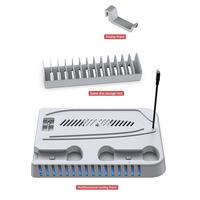 Base de refroidissement universelle EParthub pour PS5/Slim/Pro avec double station d'accueil pour manettes, support pour disques et crochet pour casque