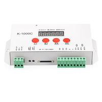 Controlador de Programación de Tiras LED K-1000C, 2048 Píxeles, WS2812B, APA102, SK6812, WS2811, 5V, 24V, Controlador de Tarjeta SD, Controlador de Píxeles LED