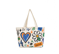 Sac en coton pliable portable d'extérieur, sac fourre-tout en toile réutilisable en différentes couleurs