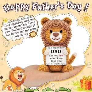Peluche Le Roi Lion faite main au crochet avec une carte inspirante - Un cadeau parfait <span class=keywords><strong>pour</strong></span> montrer votre amour à votre famille et vos amis - Product Image 5