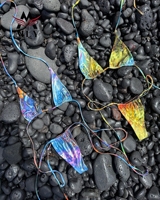 Maillots de bain bikini à armatures style sport personnalisé MLY, hauts à décolleté plongeant, maillots de bain glamour pour femmes, bikini brésilien bicolore