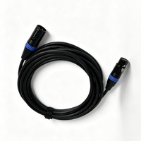 Câble de microphone XLR de 6 pieds, gaine tressée, plaqué or, équilibré, mâle-femelle, 3 broches, pour enceintes alimentées et audio