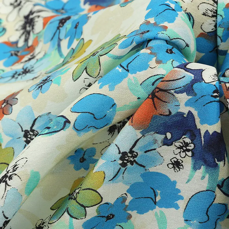 Factory Price Manufacturer Supplier Bati Somali Dress Woven Digital Floral Challis Printed Floral Viscose Rayon Fabric Rayon Fab