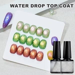 3D <b>Clear</b> Water Drop Top <b>Coat</b> Gel Nail Polish Crystal Water Drop Design No Wipe Soak Off Water Droplet Nail Art Functional Gel - Product Image 1