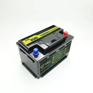Din85lh bateria recarregável mf agm 12v 85ah lifepo4, para automóvel, carro de partida, rv, armazenamento solar, barcos, iate
