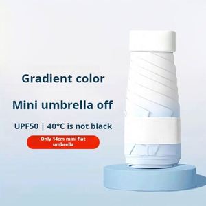 Parapluie pliable mini portable OEM personnalisé avec logo, poignée dégradée, anti-UV, nouveau modèle de poche pour les fêtes - Product Image 3