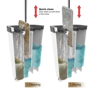 Cleaning Flat <b>Mop</b> Household Cleaning Tools Microfiber Floor Dust <b>Mop</b> With Bucket - Product Image 4