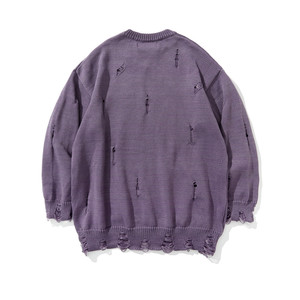 Pull en maille streetwear pour homme, avec <span class=keywords><strong>logo</strong></span> imprimé <span class=keywords><strong>sur</strong></span> le devant, service personnalisé, faible MOQ, collection automne - Product Image 2