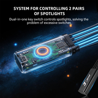 Feux auxiliaires avant pour moto JPAD R7+R5, projecteur 370W super lumineux, faisceau haut/bas, jaune/blanc, étanche IPX8