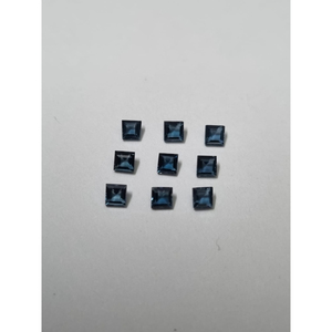Topacio Azul Londres Natural, Corte Cuadrado de 5mm, Gema Suelta, Pulido Premium, Grado A, para Joyería, Venta al Por Mayor - Product Image 4