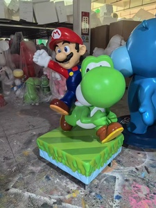 Escultura de Personajes de Dibujos Animados <span class=keywords><strong>Mario</strong></span> y <span class=keywords><strong>Luigi</strong></span> de la Marca YS, de FRP Pintado a Mano, de Tamaño Real, Duradera y de Alta Calidad, Diseño Personalizado para Eventos - Product Image 3
