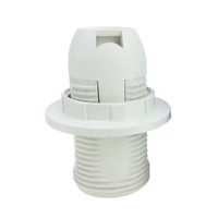Douille de lampe en plastique E14 E27 noire et blanche, adaptateur pour ampoules à économie d'énergie 250V, certifiée CE ROHS, garantie 2 ans