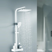 Robinet de bain-douche classique à poignée unique Robinets populaires à affichage numérique et à température mesurée Noyau de valve en céramique Surface polie