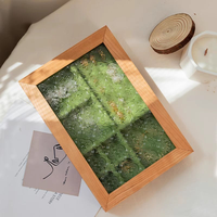 Boîte de rangement et de présentation de bijoux en bois rectangulaire personnalisée, sculptée à la main, polie, avec motif en relief, artisanat moderne pour bagues