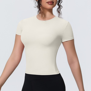 Camisetas de Yoga Transpirables Ajustadas al Cuerpo para Mujer, Tops Deportivos para Entrenamiento y Fitness - Product Image 5